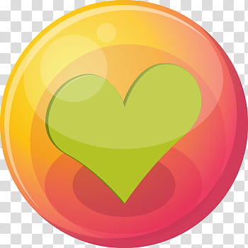 Heart Bubble Icons, green, round red and yellow heart icon transparent background PNG clipart