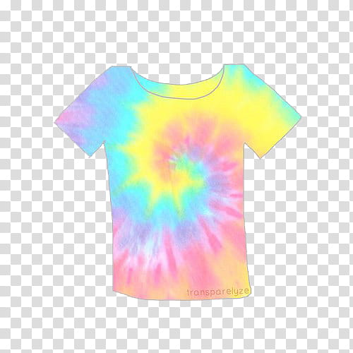 Pastel S Yellow Blue And Pink Tie Dye T Shirt Transparent