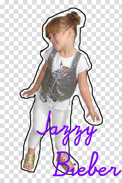 Jazzy Bieber, girl's gray vest transparent background PNG clipart
