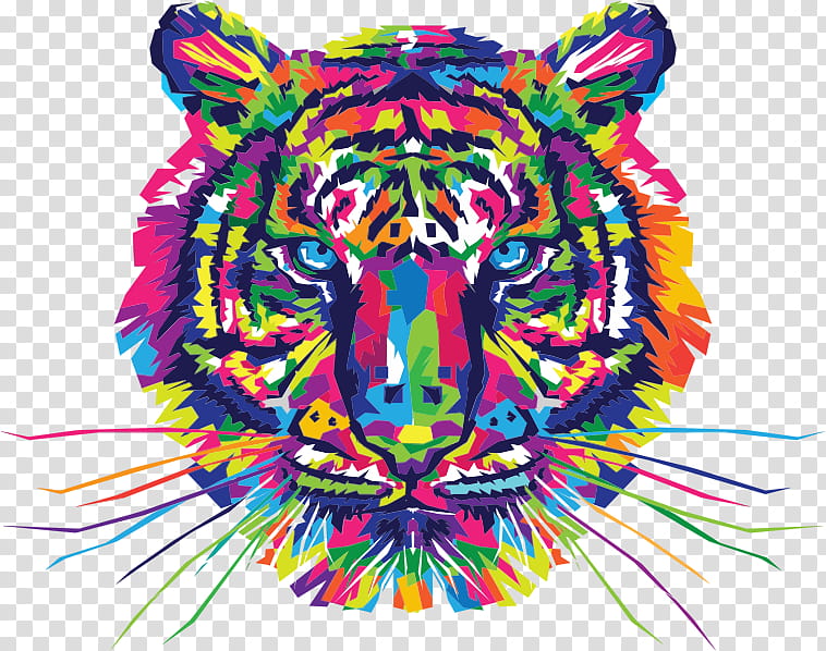 Cat, Bengal Tiger, Line Art, Artist, Head, Psychedelic Art, Visual Arts, Symmetry transparent background PNG clipart