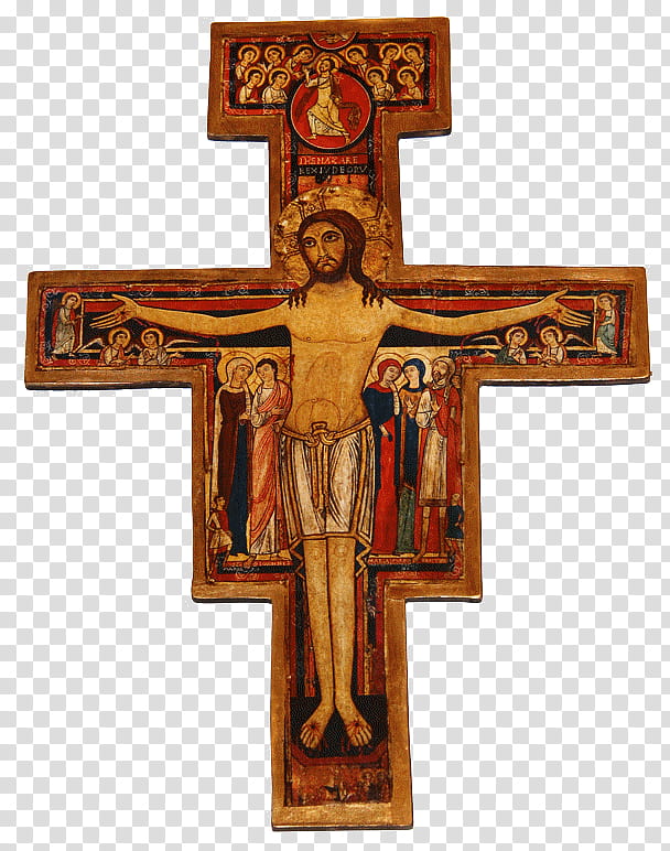 Jesus, San Damiano, San Damiano Cross, Christian Cross, Crucifix, Basilica Di Santa Chiara, Franciscans, Church transparent background PNG clipart
