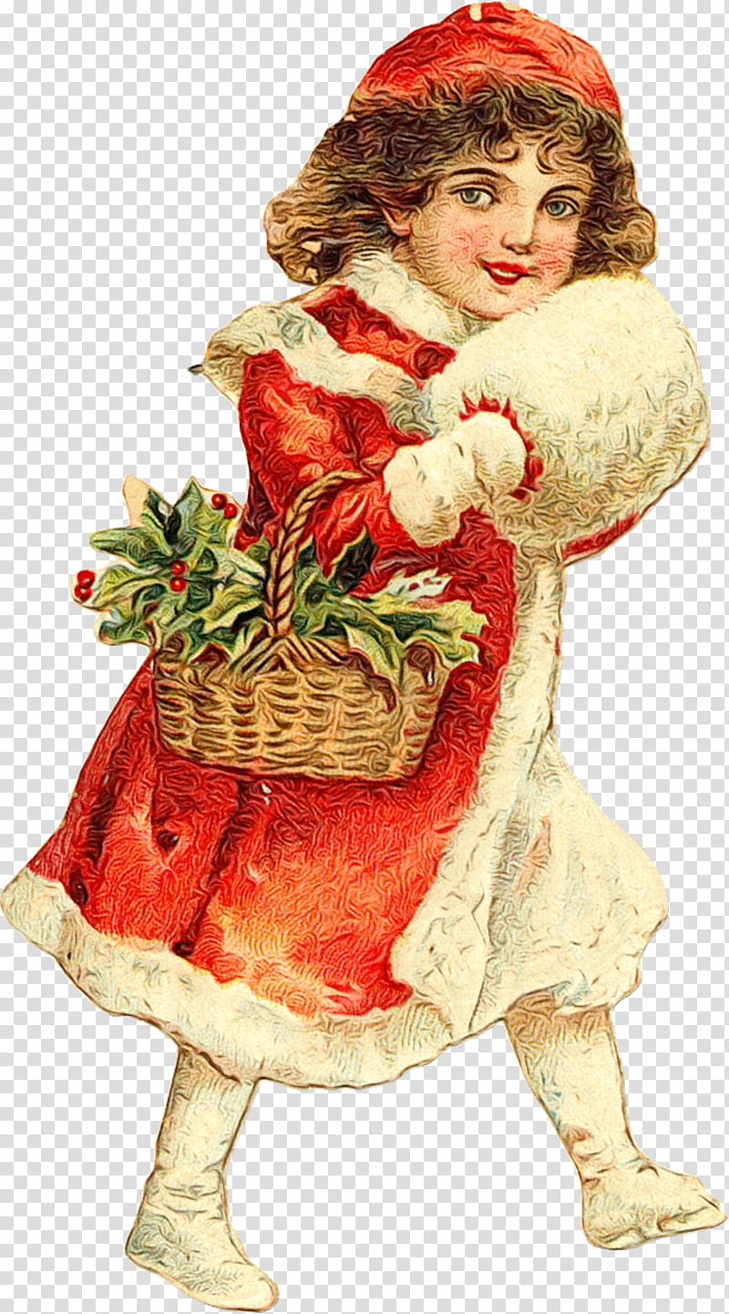 father christmas in victorian times clipart