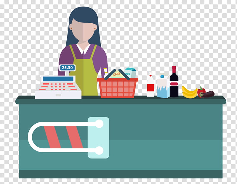 Supermarket, Grocery Store, Cashier, Customer, Food, Convenience Shop, Sales, Shopping transparent background PNG clipart