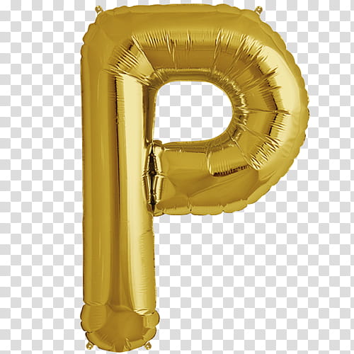 Cryba, yellow inflatable letter P balloon transparent background PNG clipart