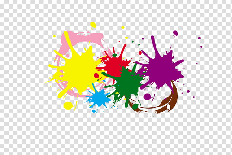 Colorful Splash, abstract painting transparent background PNG clipart