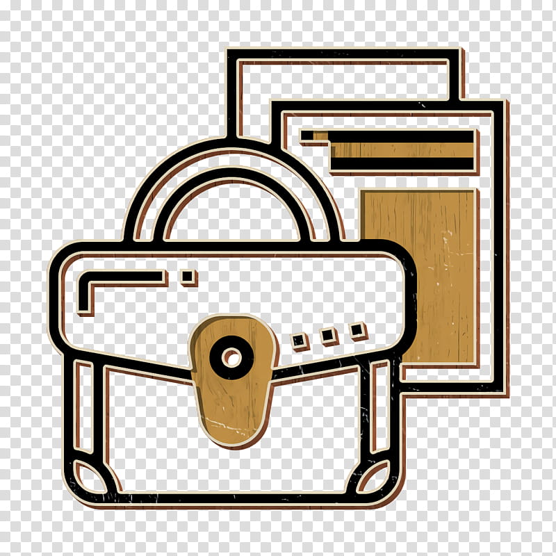 Work icon Briefcase icon Business Essential icon, Lock, Hardware Accessory transparent background PNG clipart