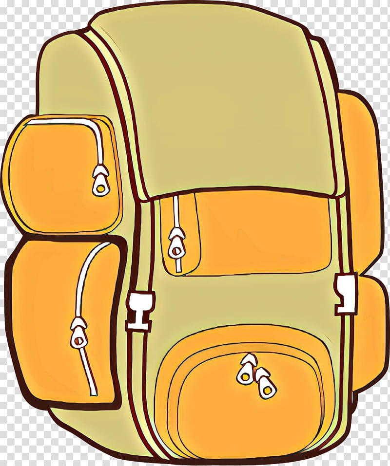yellow line backpack bag, Cartoon, Luggage And Bags transparent background PNG clipart