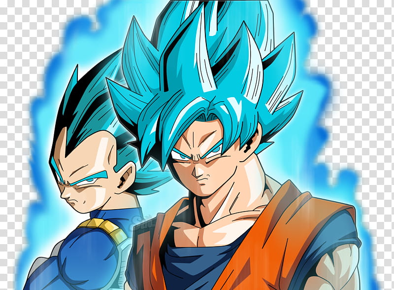 Goku And Vegeta SSGSS Old Time transparent background PNG clipart