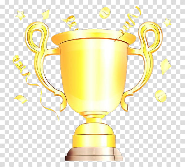 Trophy, Cartoon, Award, Yellow, Beer Glass, Drinkware transparent background PNG clipart