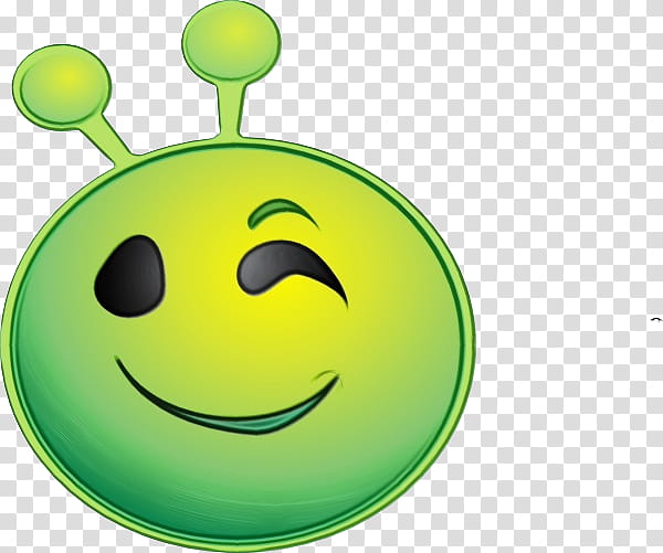 Emoticon, Watercolor, Paint, Wet Ink, Green, Smiley, Yellow, Facial Expression transparent background PNG clipart