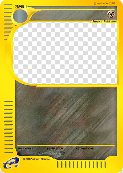 Original e Card Blank , Pokemon Stage  trading card transparent background PNG clipart