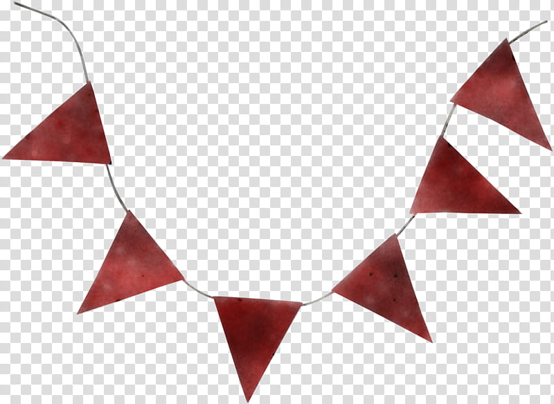 Origami, Red, Flag, Triangle, Ribbon, Paper, Craft transparent background PNG clipart