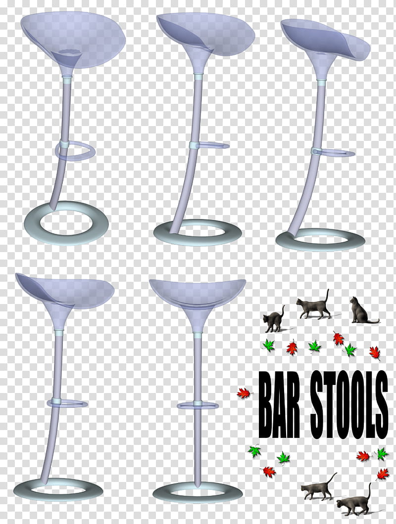 Futuristic Modern Bar Stools, five white barstools transparent background PNG clipart