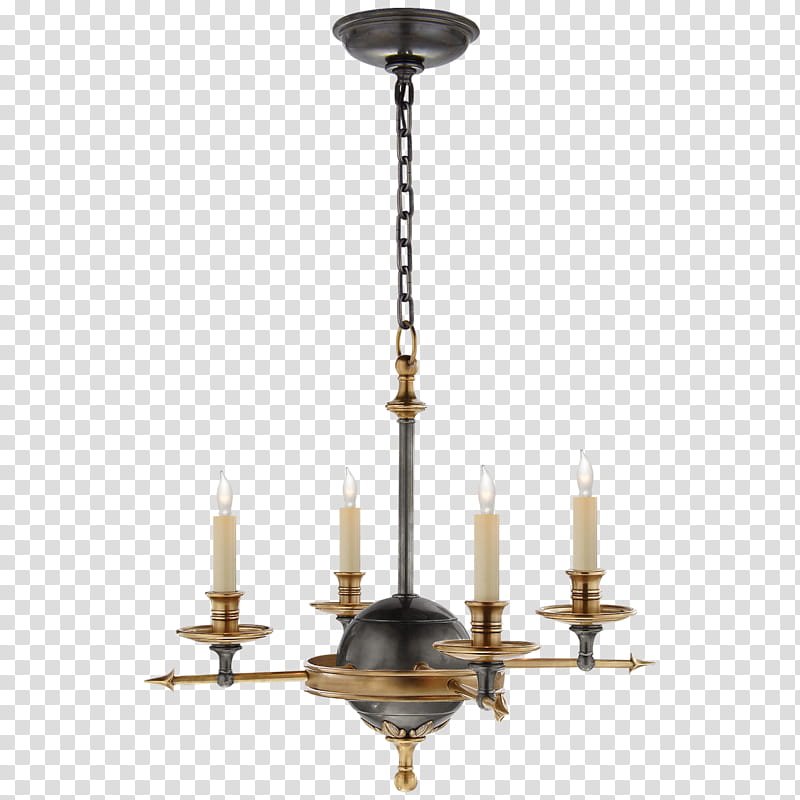 Double Arrow, Chandelier, Visual Comfort Corporation Of America, Bronze, Lighting, 4 Light Chandelier, Light Fixture, Ceiling Fixture transparent background PNG clipart