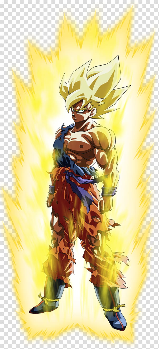 Goku SSJ (Kamehameha) transparent background PNG clipart