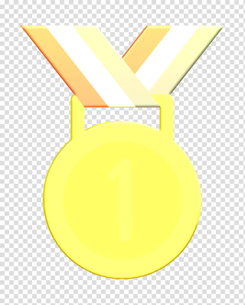 Gold medal icon Sports icon Medal icon, Yellow, Circle, Symbol transparent background PNG clipart