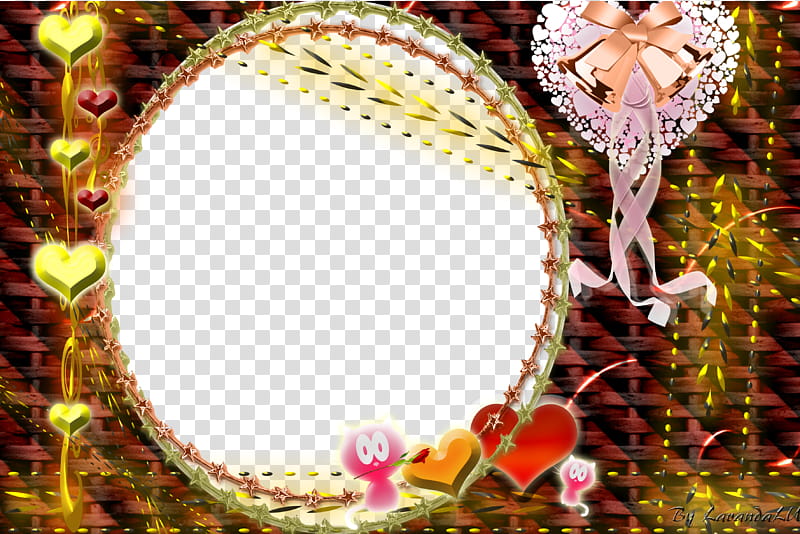 Lav Frames, round blue and orange frame illustration transparent background PNG clipart