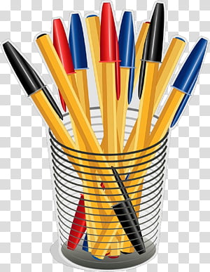 Design Set Of Realistic Colored Pen On Transparent Background School Or  Office Items Colorful Pen Vector Illustration Stock Illustration - Download  Image Now - iStock