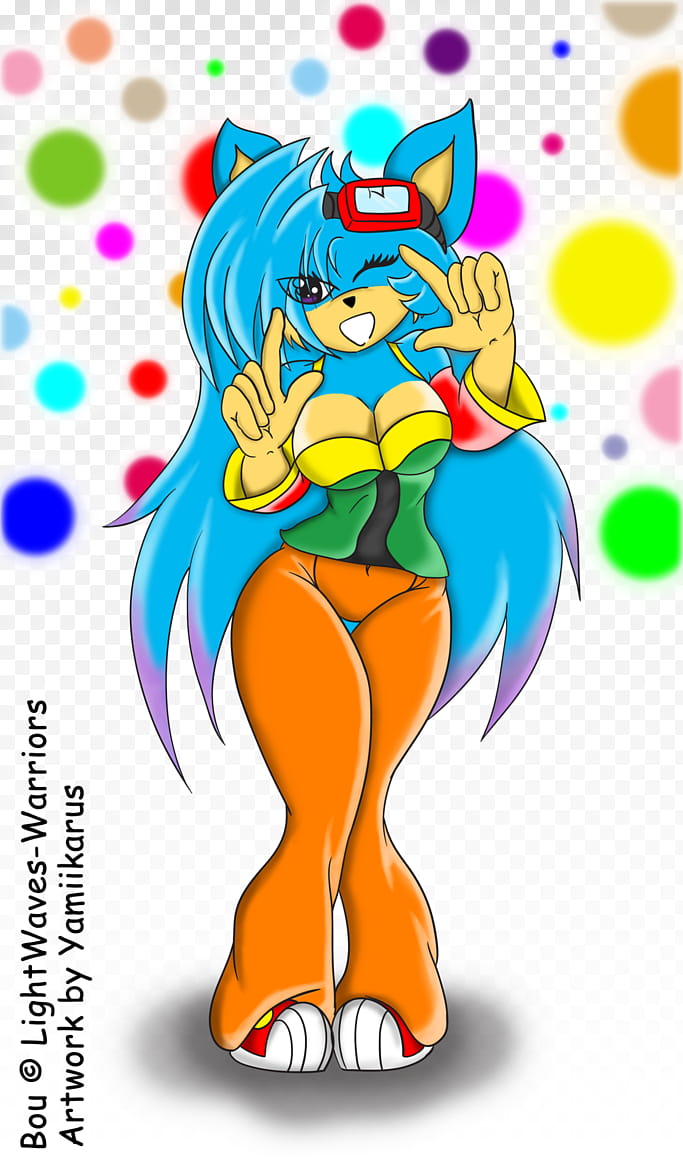 :PC: Click :, blue haired fox girl character transparent background PNG clipart