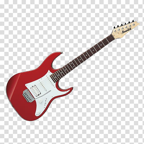 first s, red Ibanez electric guitar transparent background PNG clipart