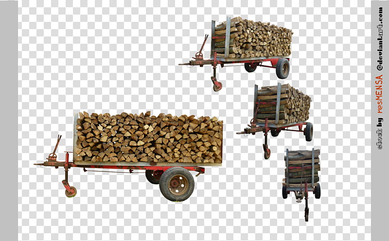 woodtrailer , brown firewood lot transparent background PNG clipart