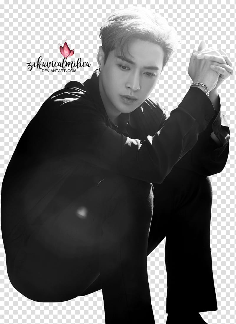 EXO Lay Give Me A Chance, man wearing black suit art transparent background PNG clipart