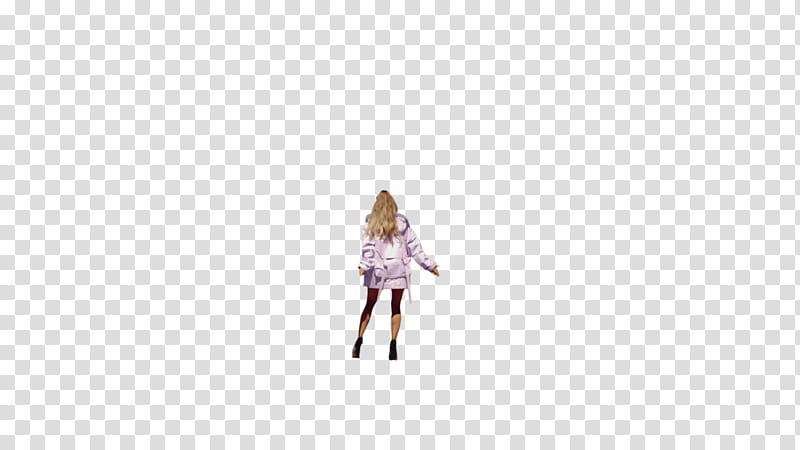Ariana Grande, standing back view woman wearing pink jacket transparent background PNG clipart