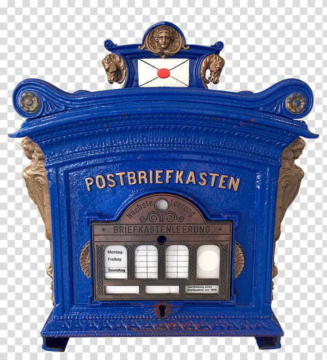 Hensgrej  Watchers , blue and brown Postbriefkasten mailbox transparent background PNG clipart