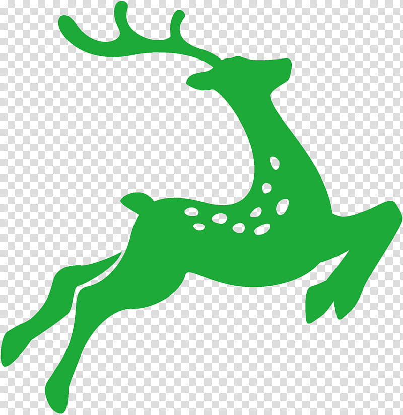 Reindeer Christmas Reindeer Christmas, Christmas , Green, Animal Figure, Tail transparent background PNG clipart