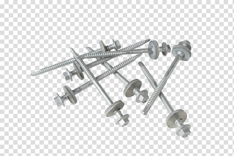 Metal, Screw, Fastener, Self Drilling Screw, Washer, Steel, Metal Roof, Stainless Steel transparent background PNG clipart