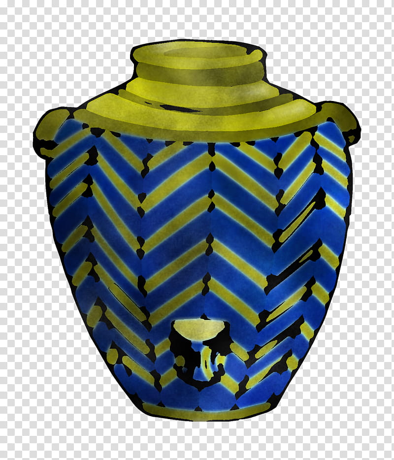 blue vase cobalt blue urn yellow, Artifact, Ceramic, Earthenware, Pottery, Porcelain, Interior Design transparent background PNG clipart