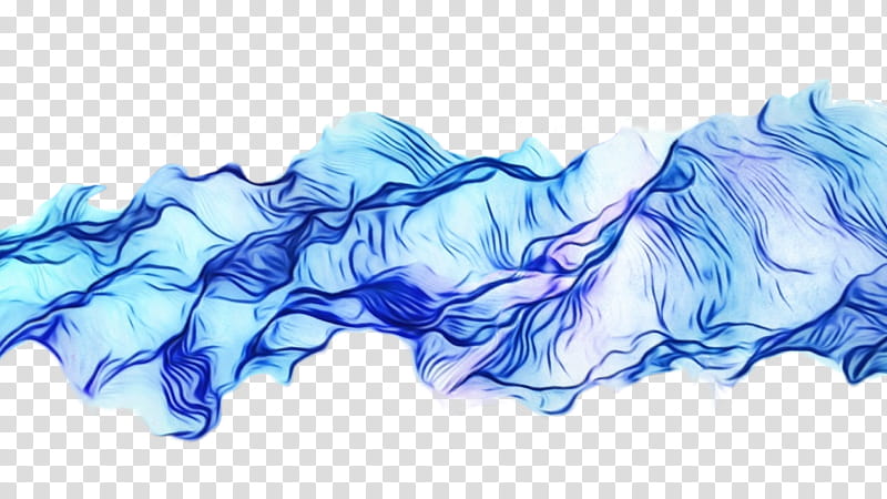 blue white water aqua smoke, Watercolor, Paint, Wet Ink, Electric Blue transparent background PNG clipart