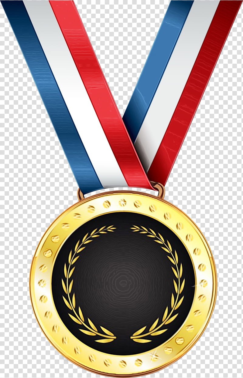 Gold medal, Watercolor, Paint, Wet Ink, Award, Bronze Medal, Silver Medal, Badge transparent background PNG clipart