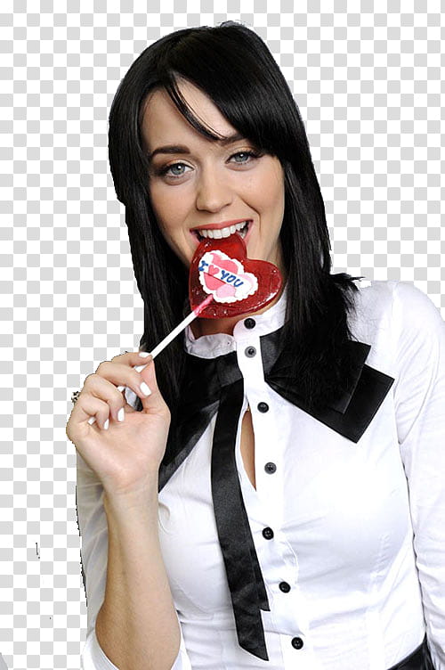 Katy perry Sorpresa D, woman biting the candy transparent background PNG clipart