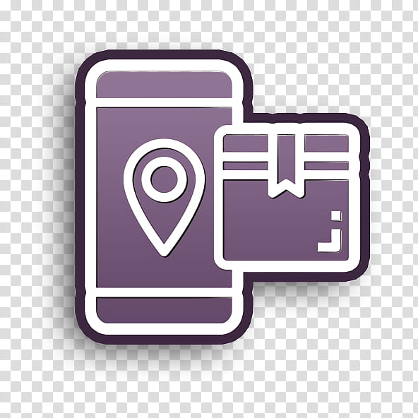 Smartphone icon Shipment icon Logistic icon, Violet, Purple, Text, Line, Logo, Material Property, Symbol transparent background PNG clipart
