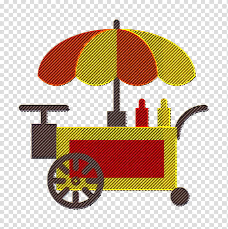 Stand icon Food icon Business icon, Yellow, Vehicle transparent background PNG clipart