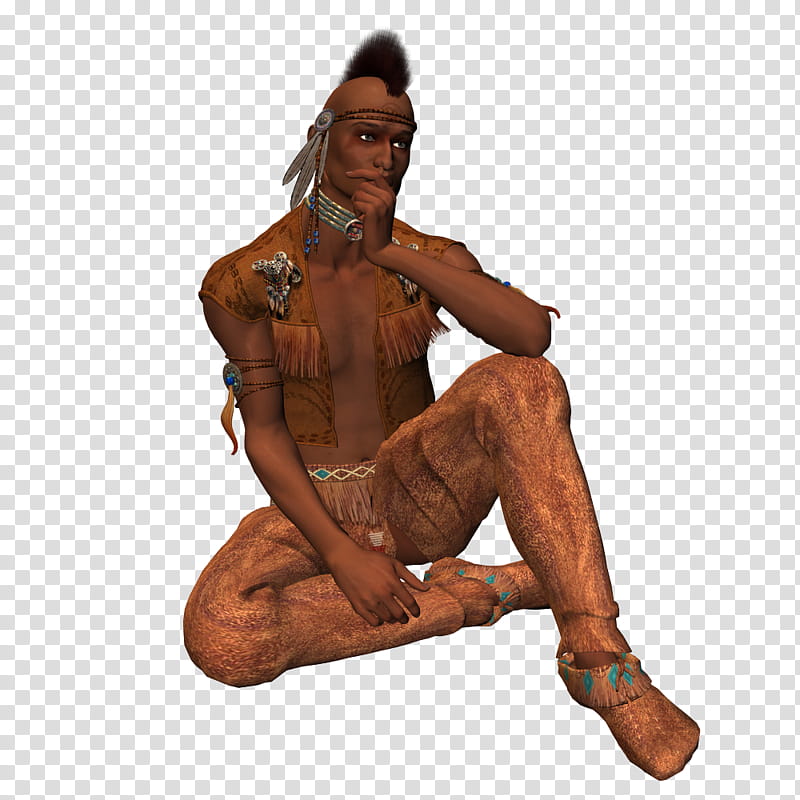 Native Boy, man sitting transparent background PNG clipart