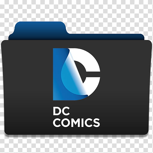 Comic Book Publishers Folders, DC Comics folder icon transparent background PNG clipart