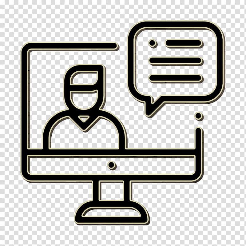 Interview icon Request icon Video conference icon, Line transparent background PNG clipart
