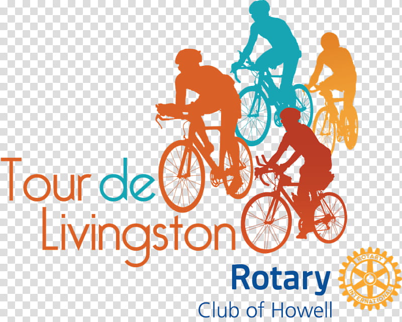 Rotary Logo, Rotary International, Bicycle, Cycling, Howell, Livingston County Michigan, Text, Orange transparent background PNG clipart