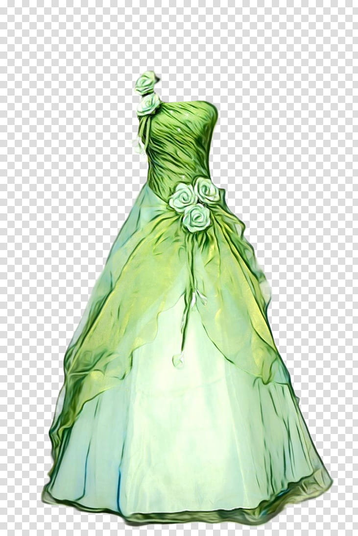 Green Day, Gown, Shoulder, Dress, Clothing, Costume Design, Victorian Fashion, Bridal Party Dress transparent background PNG clipart
