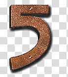 Numbers x, brown  transparent background PNG clipart
