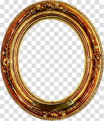 oval gold frame transparent background PNG clipart