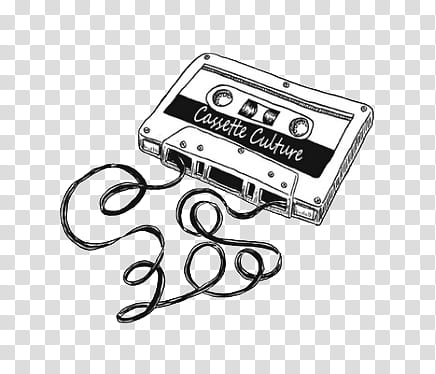 Doodles and Drawing , white cassette culture tape illustration transparent background PNG clipart
