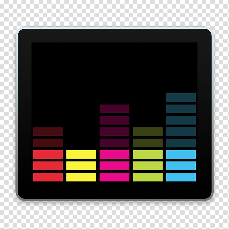 OS X Yosemite Deezer, music equilizer icon transparent background PNG clipart