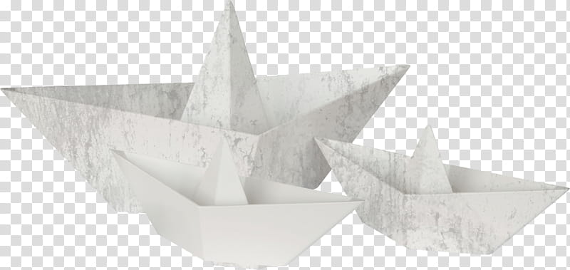 Sail Away Scrap Kit Freebie, three white paper boats transparent background PNG clipart