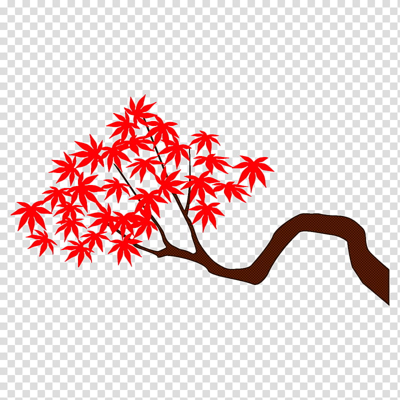 maple branch maple leaves autumn tree, Fall, Leaf, Red, Plant, Woody Plant, Maple Leaf, Flower transparent background PNG clipart