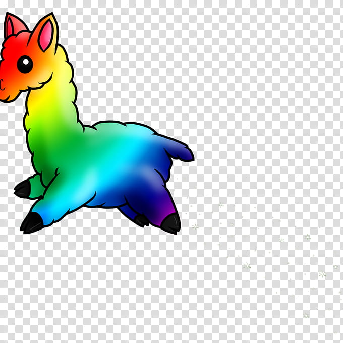 Rainbow Drawing, Llama, Alpaca, Cartoon, Painting, Animal Figure, Pony, Animation transparent background PNG clipart