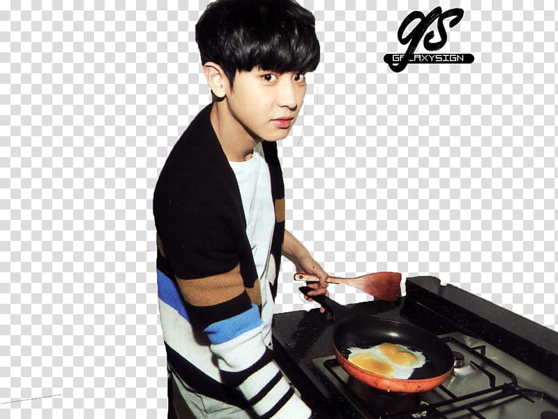 EXO Chanyeol galaxysign, Exo Park Chanyeol holding brown spatula transparent background PNG clipart