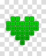 SUPER MEGA DE NES, green heart decor transparent background PNG clipart